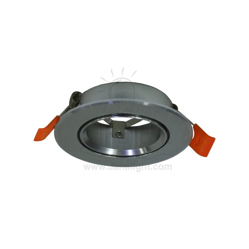 سبوت مدور فضي مقشش فارغ المنيوم جنى لايت JN-434 Round recessed frame spotlight silver